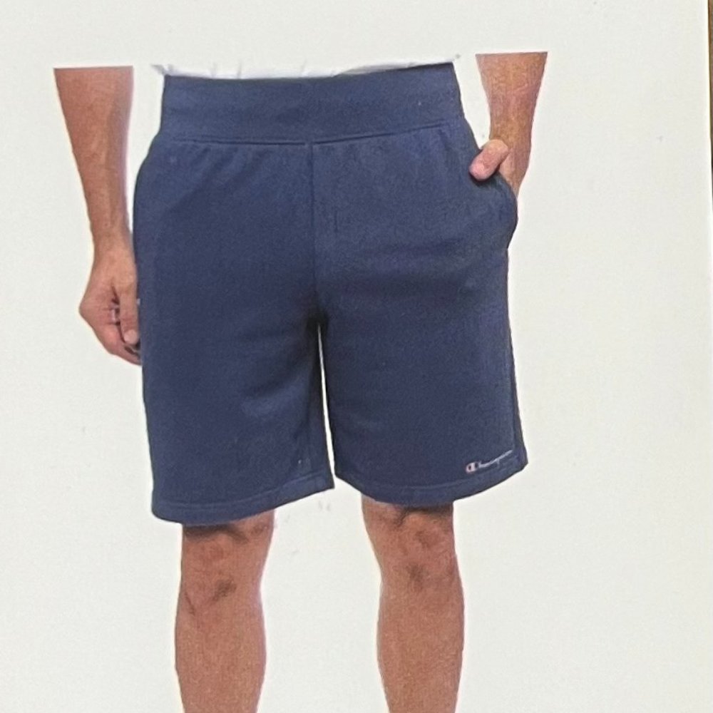 NWT! Champion Men's Elastic Waistband French Terry Shorts‎ Blue XX-Large